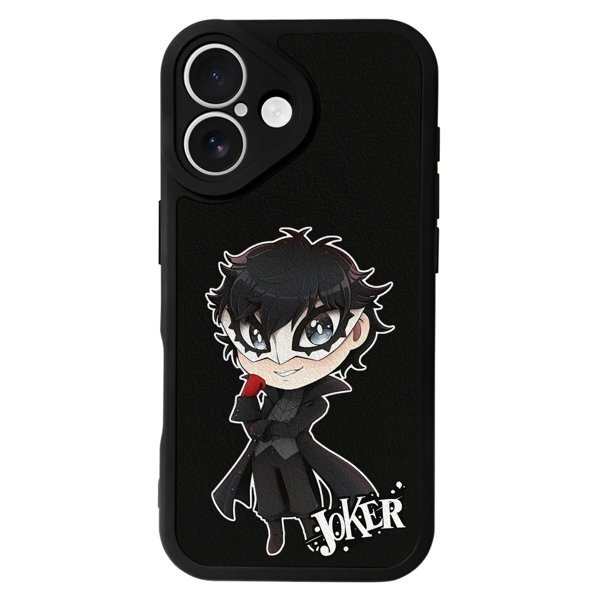 ペルソナ グッズ,主人公 - IPhone 16シリーズ対応 ・ シリコンスマホケース ・ レザー調 ・ 高精度フィット ・ 耐衝撃 ・ ワイヤレス充電対応 ・ 精密カット